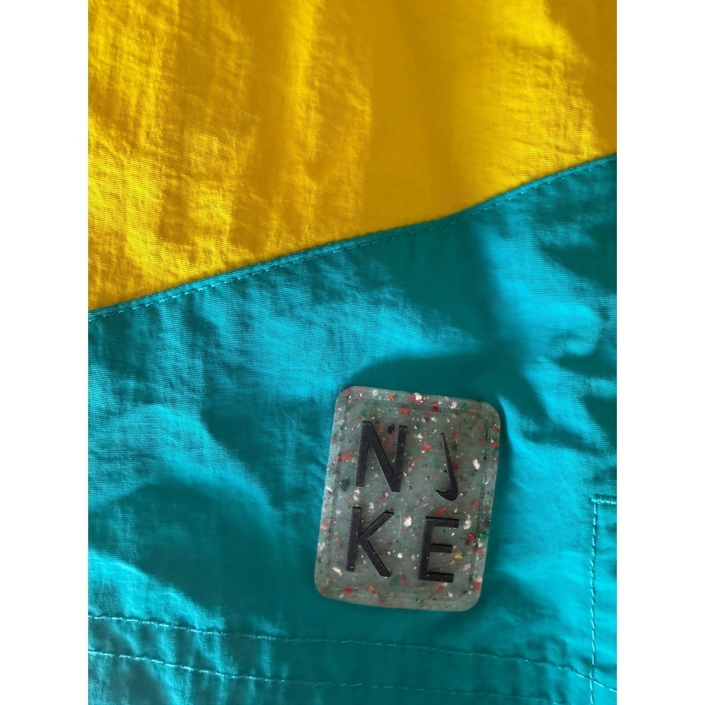 Nike Mens Colorblock Swim Trunks Teal Yellow Grey Mesh Lined Shorts Small - Picture 4 of 5